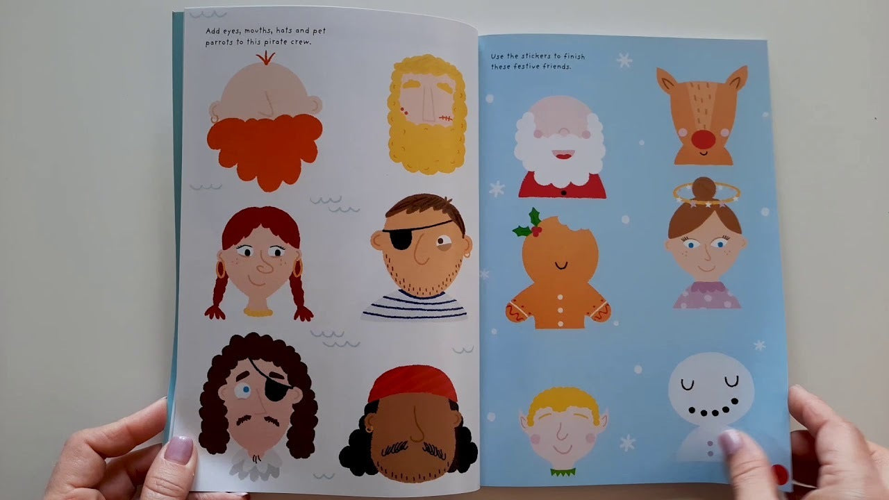 Mini Funny Faces Sticker Book By Usborne Childrens Books 3+