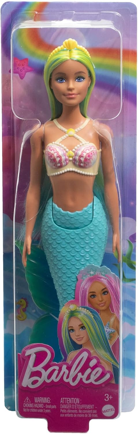Mermaid Doll with Blue and Yellow Hair by Mattel +3