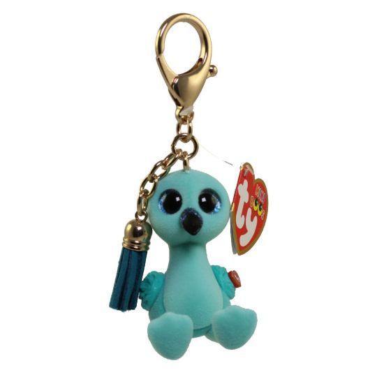 William Flamingo TY Mini Boo Key Clip Beanie DOB February 26