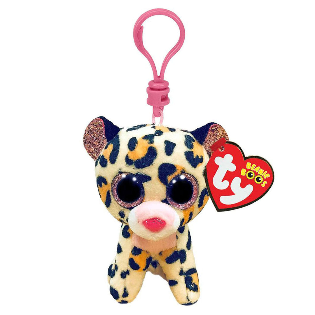 Livvie the Leopard Key Clip Ty Beanie Soft Toy DOB August 8