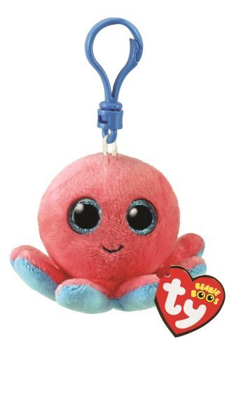 Sheldon The Octopus Key Clip Ty Beanie Soft Toy DOB December 30
