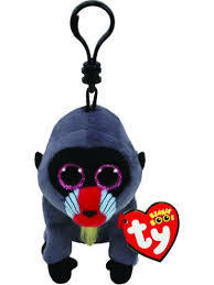 Wasabi the Baboon Key Clip Ty Beanie Soft Toy Plush DOB May 18
