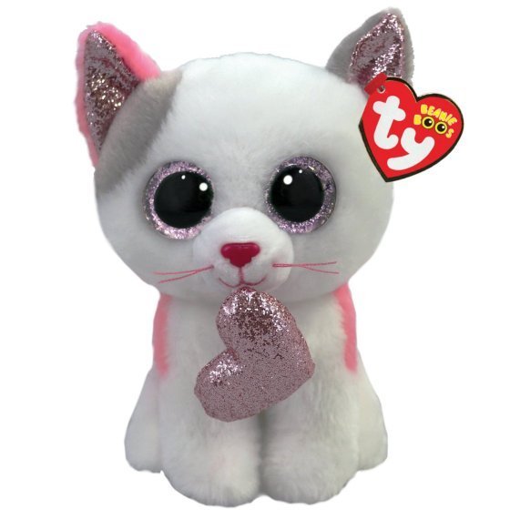 Milena The White Cat Ty Beanie Soft Toy DOB February 14