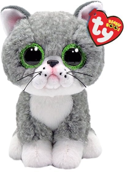 Fergus The Grey Cat Ty Beanie Babies Soft Toy DOB March 31