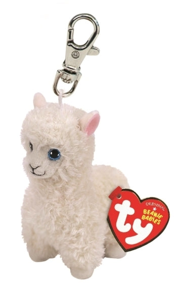 Lily The Llama Ty Beanie Key Clip DOB Soft Toy November 24