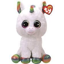 Pixy The White Unicorn 38cm Large TY Beanie Soft Toy DOB May 26