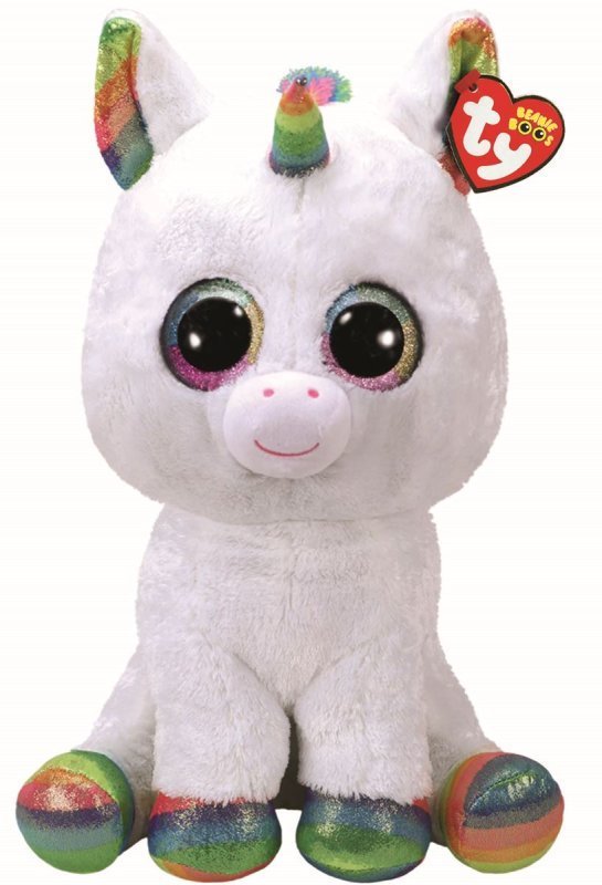 Pixy The White Unicorn 38cm Large TY Beanie Soft Toy DOB May 26