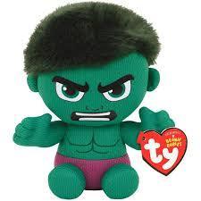 Marvel Comics The Hulk Ty Beanie 15cm Soft Toy Disney