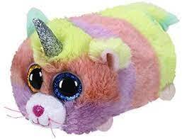 Heather The Cat Fluffy Teeny Ty Beanie DOB April 26