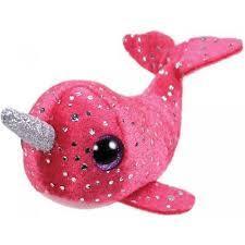 Nelly the Pink Narwal Teeny Ty Beanie Soft Toy DOB August 10