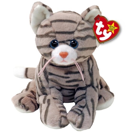 Silver The Tabby Cat II Original 15cm TY Beanie DOB October 2