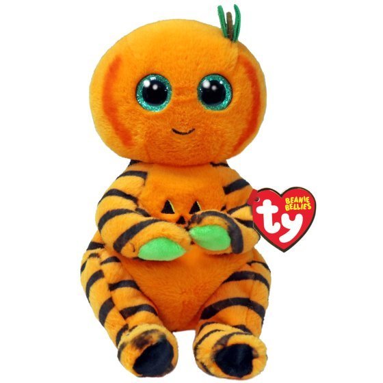 Trickster The Pumpkin 15cm TY Beanie Soft Toy DOB October 22