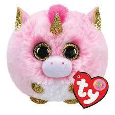 Fantasia the Unicorn Puffies Balls 8cm Ty Beanie Toy DOB May 8