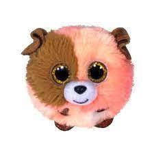 Mandarin the Dog Puffies Balls 8cm Ty Beanie Toy DOB January 2