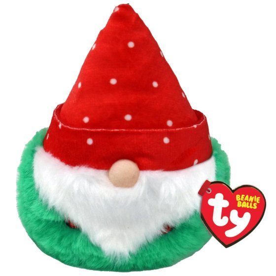 Topsy Gnome Red Hat Puffies Balls 8cm Ty Beanie DOB December 23