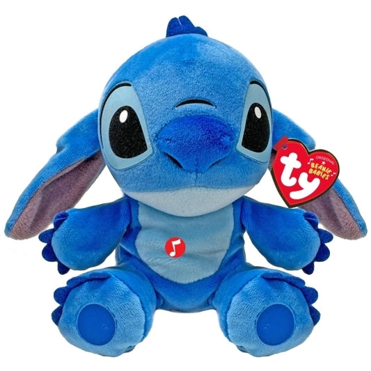 Stitch With Sound Disney 15cm Ty Beanie Soft Toy