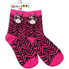 Zoey The Zebra TY Beanie Socks with Toys on Ankles DOB April 18