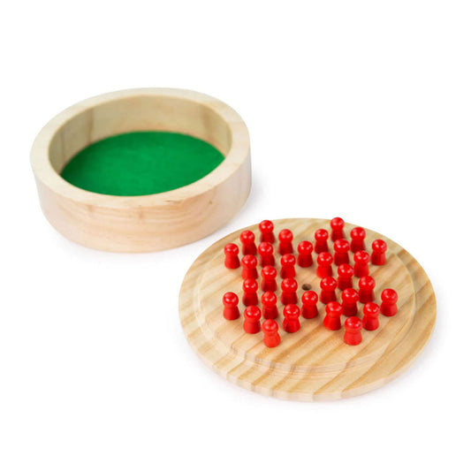 Solitaire Mini Wooden Travel Board Game by Big Jigs BJ156 3+