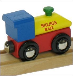 Rail Name Train Engine by Big Jigs Wooden Toys Fits Brio Track