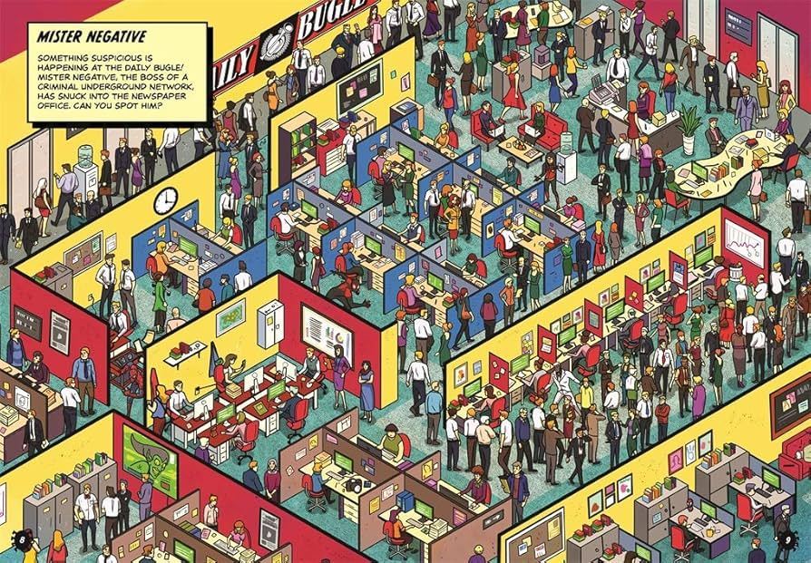 Where's Spidey? A Spider-Man Search & Find Book 6+