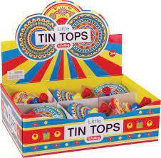 Traditional Small Tin Spinning Top Toy 3+