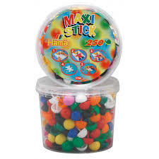 Hama Maxi Stick Tub with 250 Sticks in 9 Colours