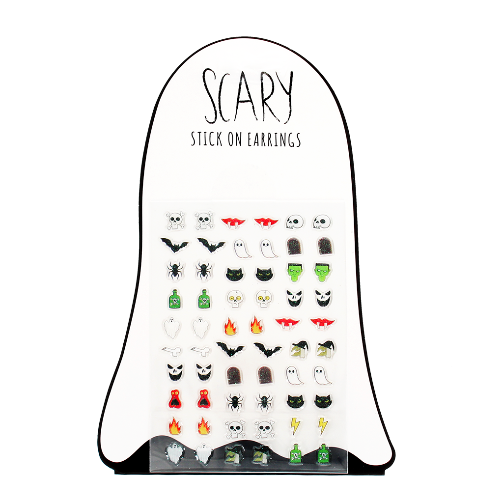 Stick On Earrings (30 Pairs) - Spooky