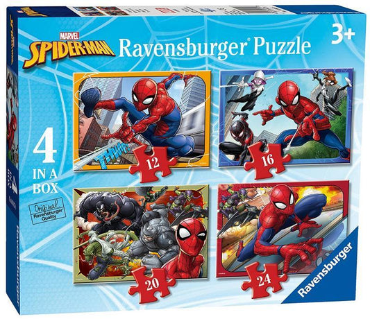 Spider-Man 4 in 1 Jigsaw Puzzles 12, 16, 20, 24 Pieces