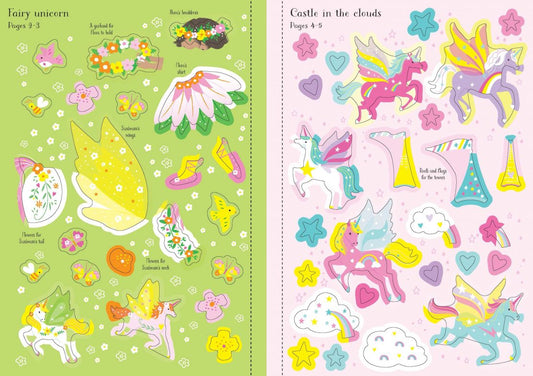Little First Stickers Unicorns Book by Usborne 3+