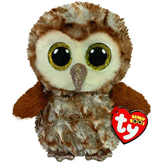 Percy The Brown Owl 24cm Ty Beanie Soft Toy Plush DOB May 24