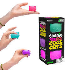 Set of 3 Teenie Needoh Cool Cats Squishy Stress Fidget Toy 5+