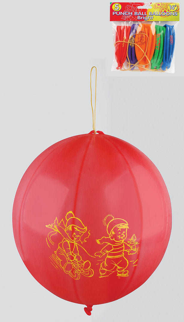 Pack of 5 Punch Ball Balloons 16" Bouncing Fun 3+