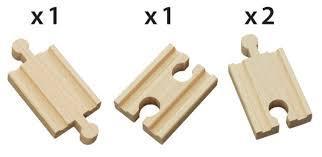 Brio Mini Straight Track Wooden Pack of 4 33333 3+ Train Toy