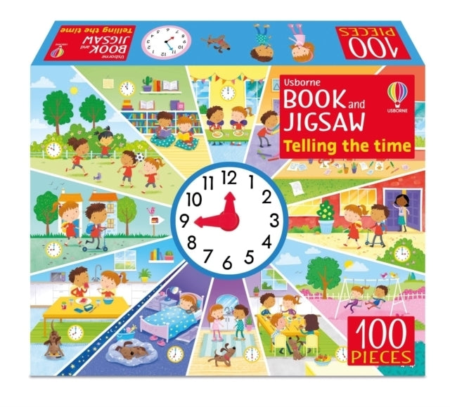 100 Piece Telling the Time Usborne Book and Jigsaw 6+