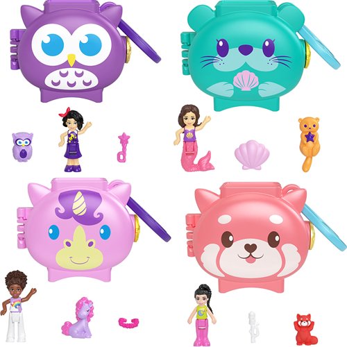 Polly Pocket Pet Connects Collectible Locket Playset 4+