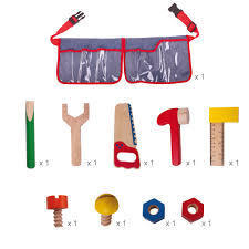 Carpenters Red Tool Belt by Big Jigs toys BJ311