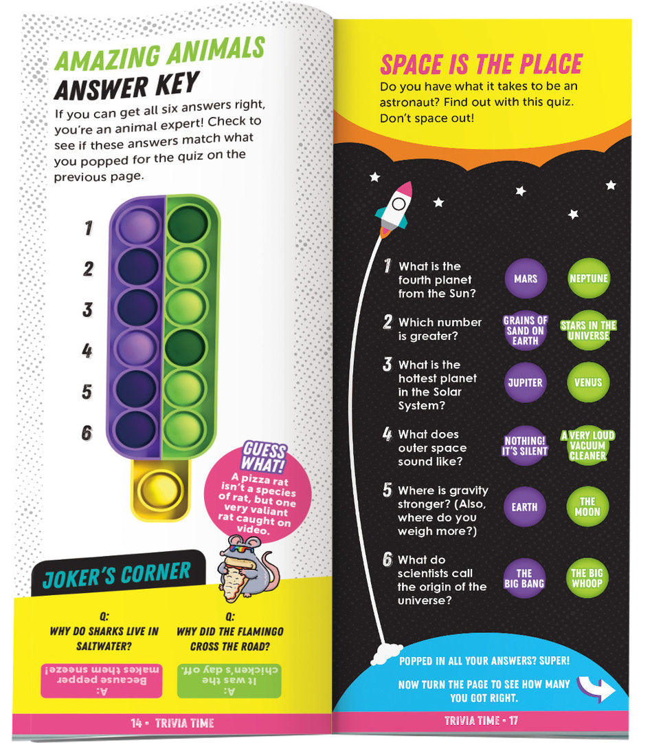 Pop It! Challenge Activity Book by Klutz 6+ Childrens Games