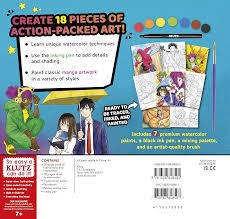 Manga Art Class Design Book By Klutz 7+ Childrens Painting Set