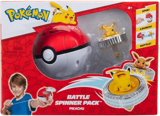 Pokemon Battle Spinner Pack Pikachu & Pokeball Set 4+