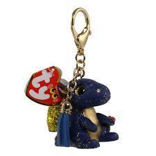 Saffire The Dragon TY Mini Boo Key Clip Beanie DOB February 23