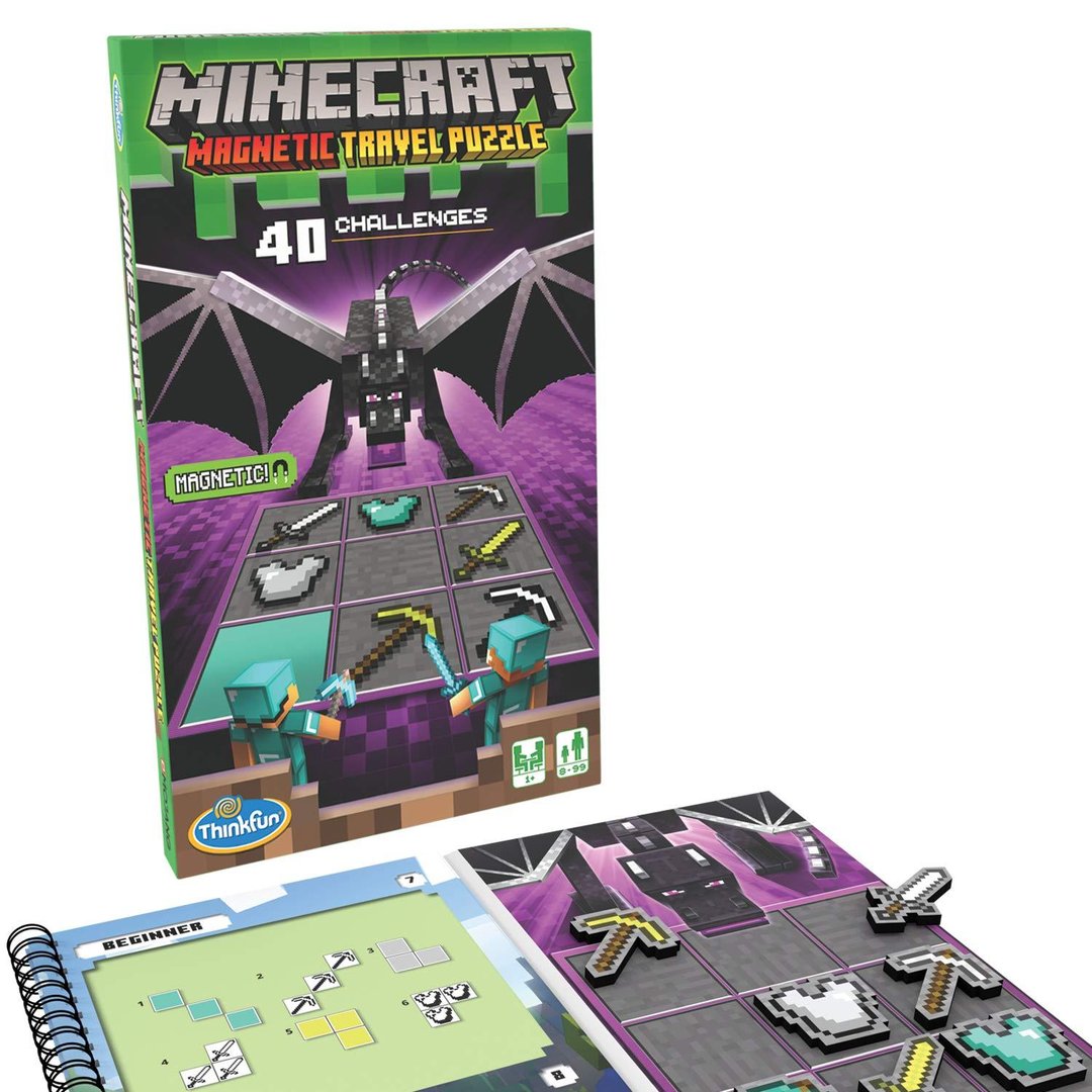 Minecraft Magnetic Travel Puzzle Game 8+ By Think Fun