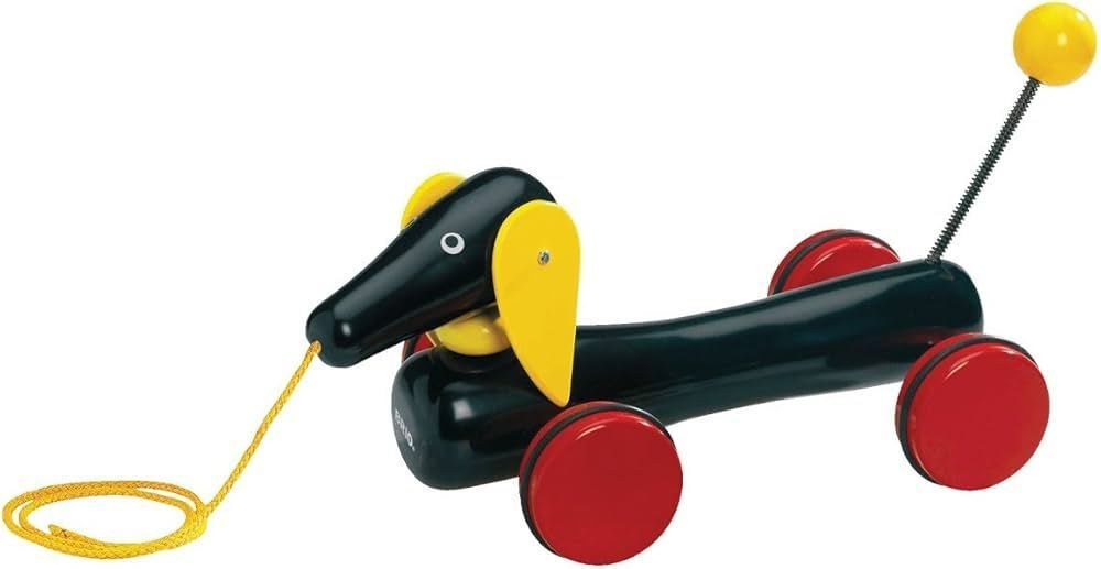 Brio Dachshund Pull Along Wooden Toy for 12 Months+ 30332