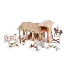 Pony Club Riding Stables and Figures Set By Papo Toys 80313