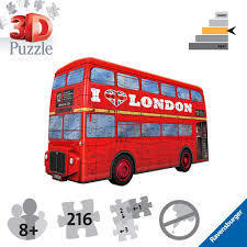 London Bus 3D Puzzle 216 Piece Jigsaw Puzzle 8+