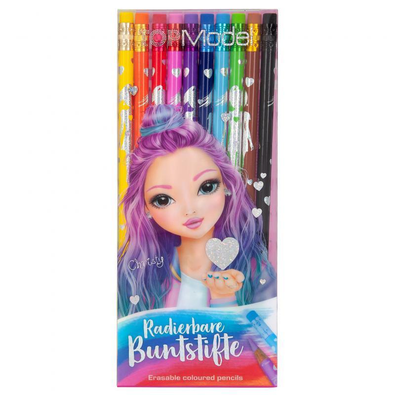10 TOPModel Erasable Coloured Pencils by Depesche 1595_A3