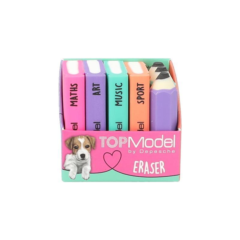 TOPModel Eraser Set Mini School Books & Pencils 412443_A