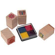 Wooden Garden Stamp Set by House of Marbles 3+