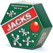 Traditional Metal Jacks Boxed Set Of 16 By Tobar 5+
