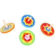 Snazzy Wooden Spinning Top by Bigjigs Toy by Big Jigs Toys 3+