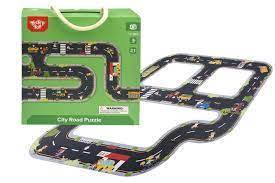 Wooden City Road Puzzle For Car and Vehicle 3+ Fun